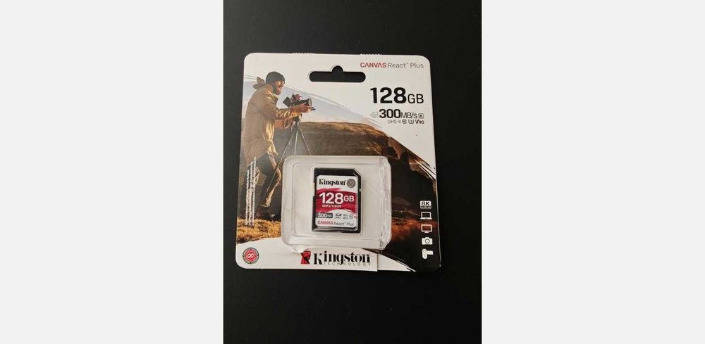 Card SD Kingston Canvas React Plus 128GB UHS-II V90 300MB/s