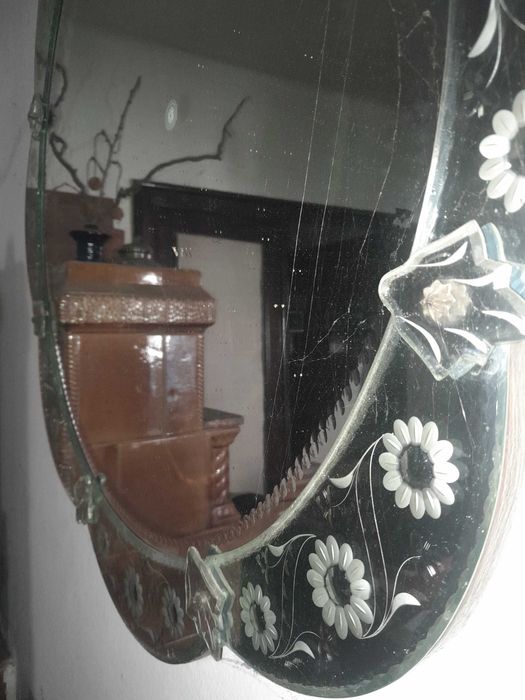 Oglindă Venețiană Vintage – Cristal Gravat