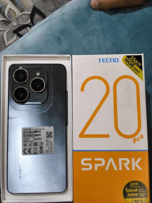 Tecno Spark 20 pro xotira 8/256 ekran radnoy usta koʻrmagan