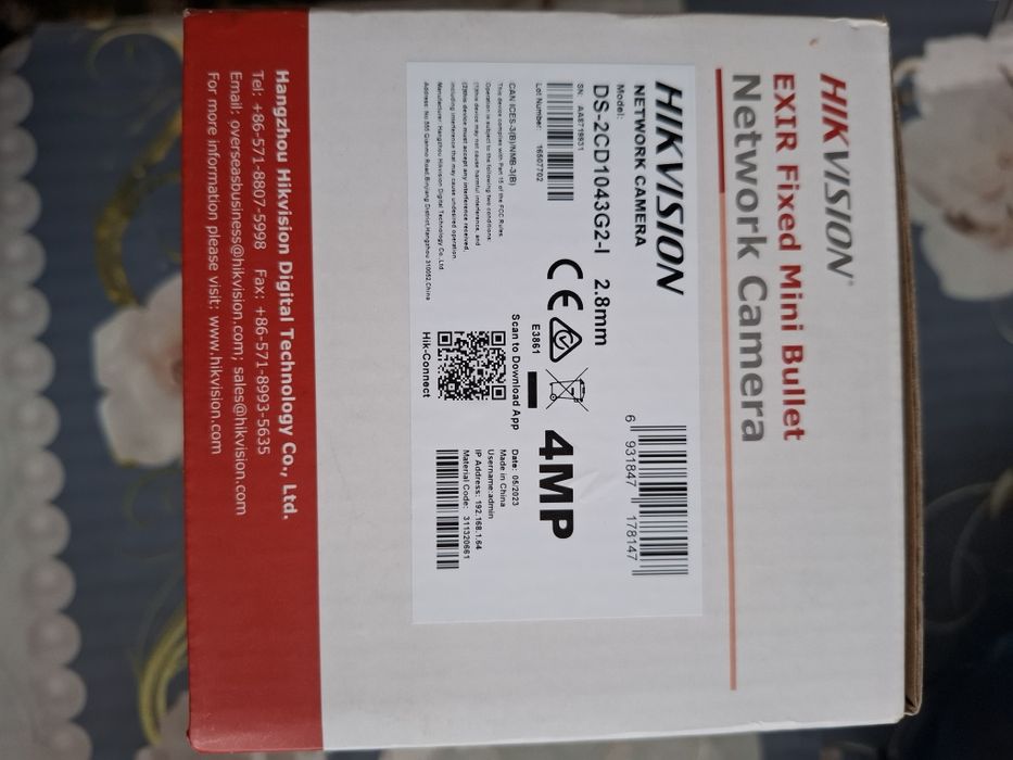 Hikvision Exir 265+ kamerasi