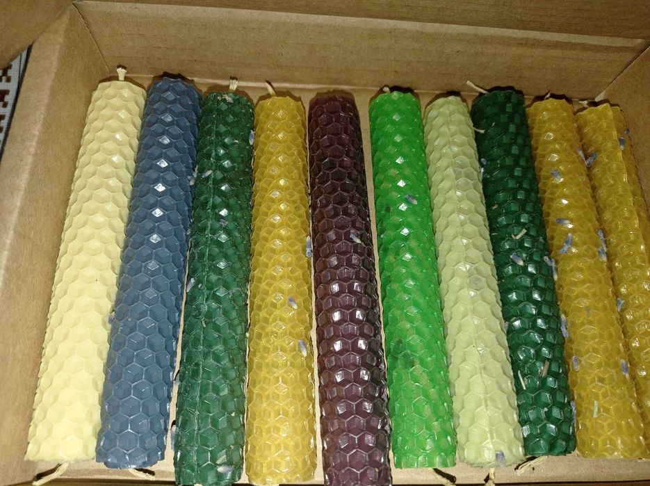 Свечи с медовой вощины