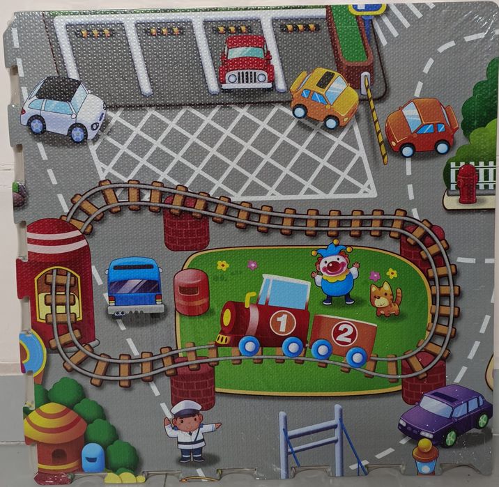 Детские коврики пазлы с 3Д рисунками 4штуки