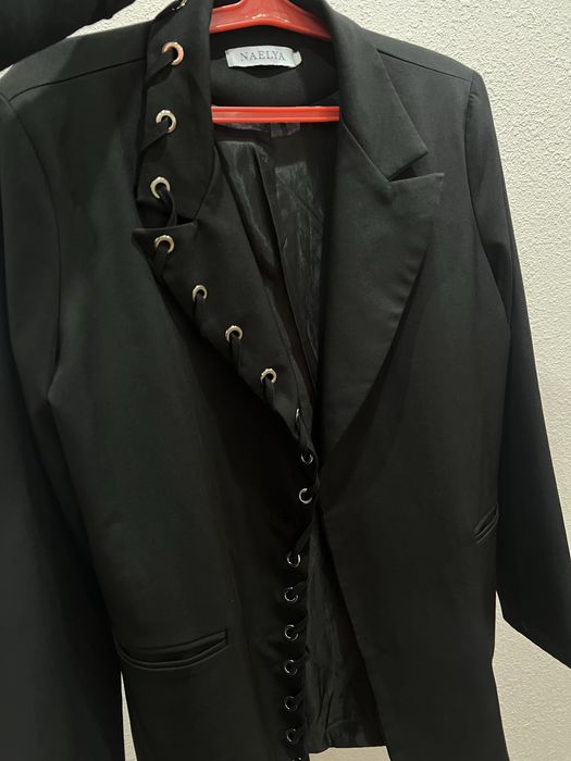 Женский Черный Пиджак Оверсайз