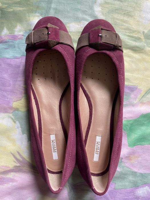 Balerini Geox, noi, piele intoarsa, 37,5