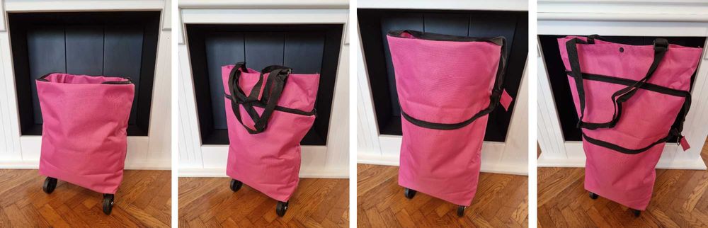 Geanta universala, reglabila cu roti pliabile, poseta, cos, troller