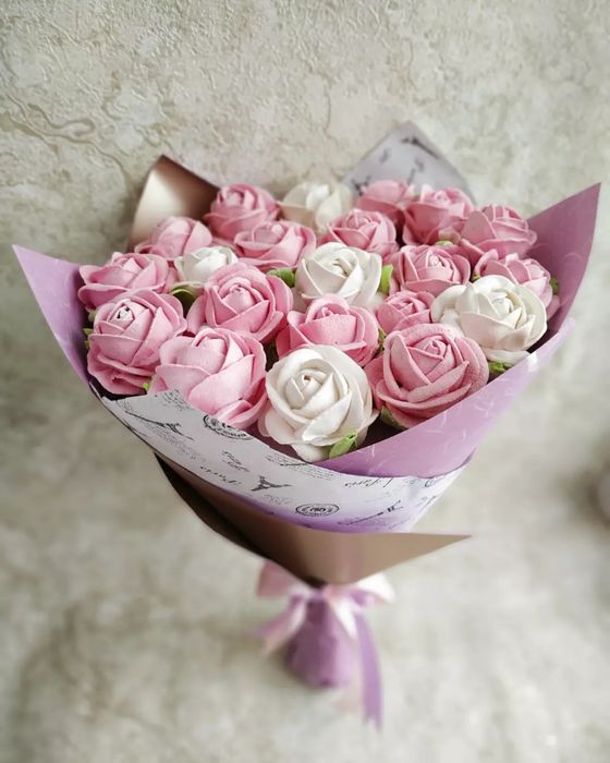 Зефирные  букеты, тюльпаны