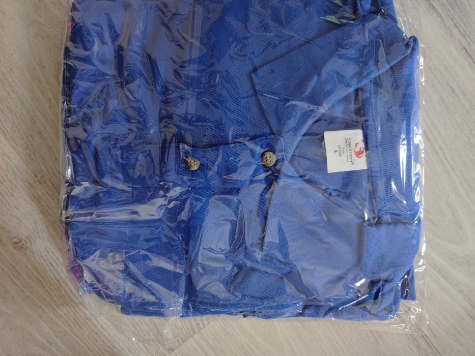 Tricou lucru tip polo albastru L bbc, 10 buc