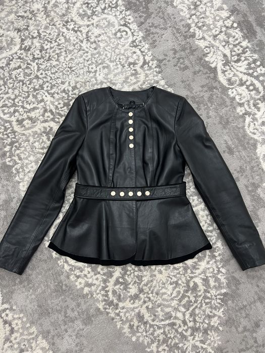 Натуральная кожаная куртка осень-весна. 75000 тг