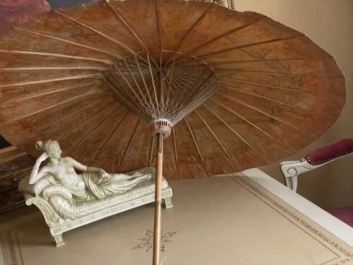 Superba umbrela orientala-bambus-păsări, flori, Olanda