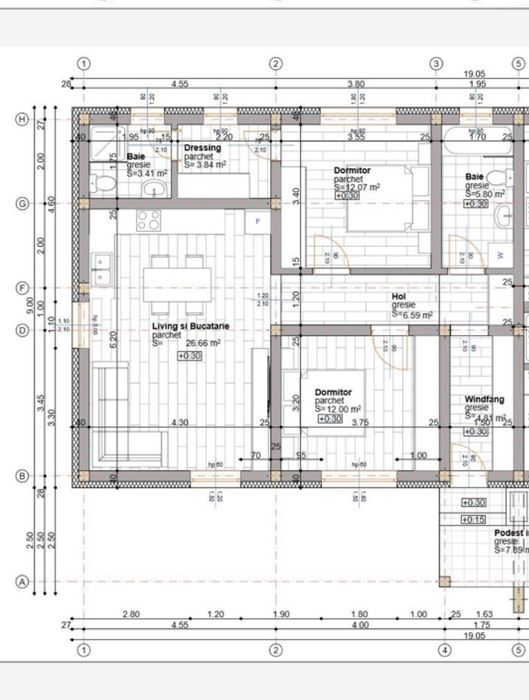 Apartament cu curte 3arii