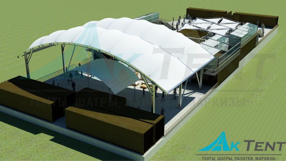 Шатер натяжной тент мембранный