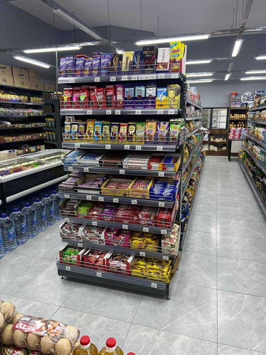 Продуктовый стеллаж торговый стеллаж стеллаж для магазина витрина русс