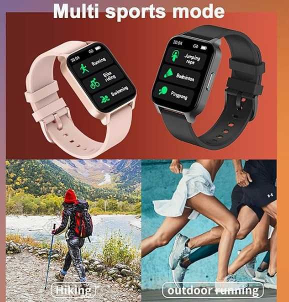 Смарт часовник Findtime,1,65-инчов дисплей, монитор на здраве