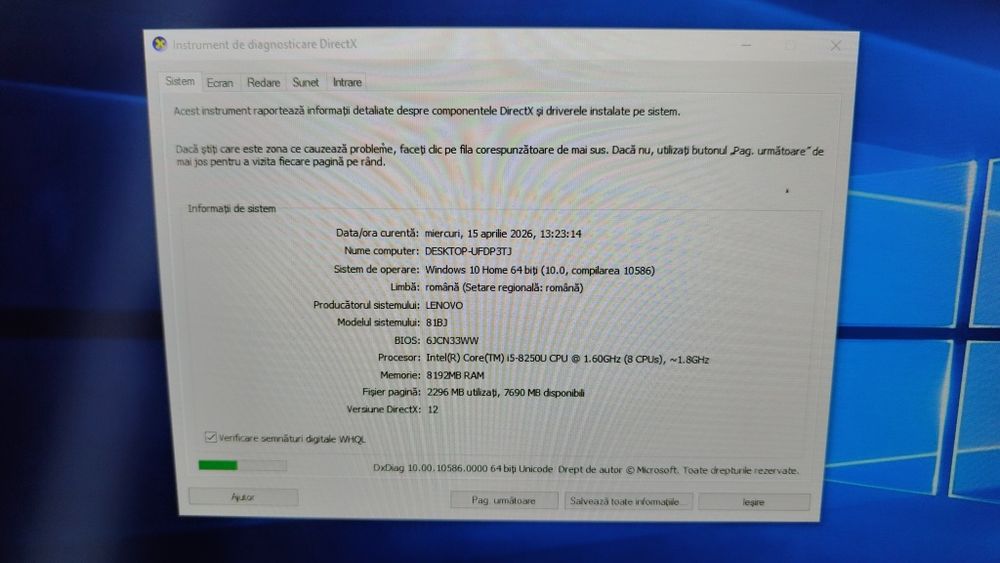 Lenovo Ideapad 320/ i5 gen 8 / 8 GB RAM / ssd 120GB /