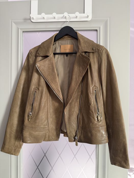 кожанная куртка от Massimo Dutti