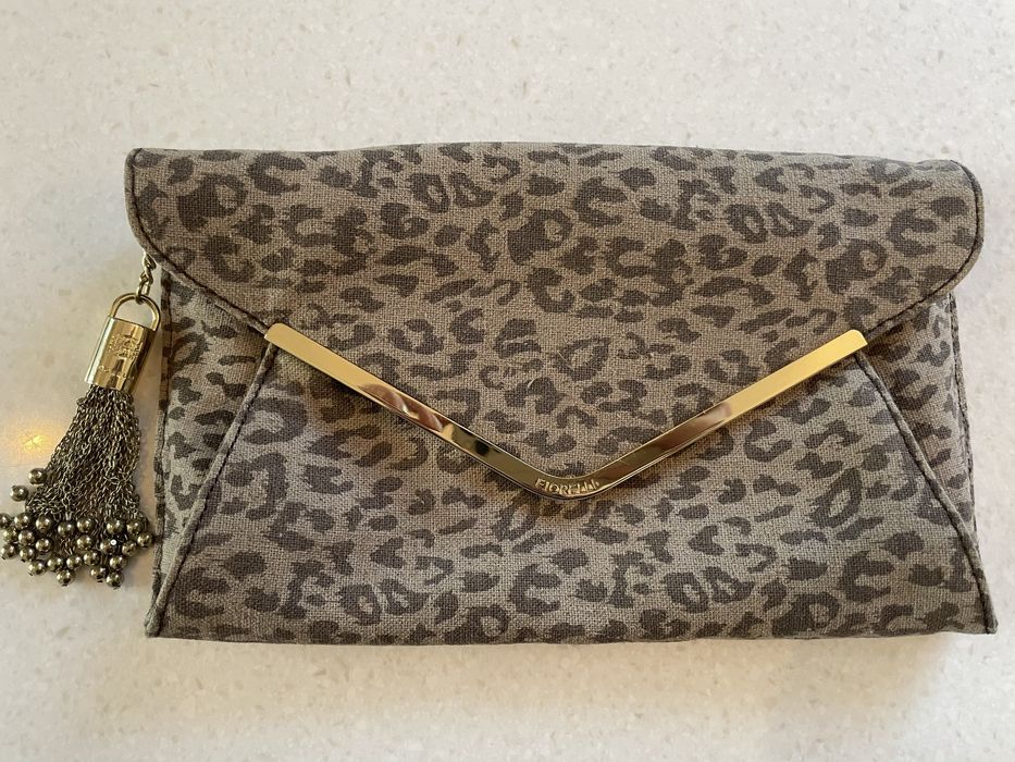 Клатч тканевый леопард