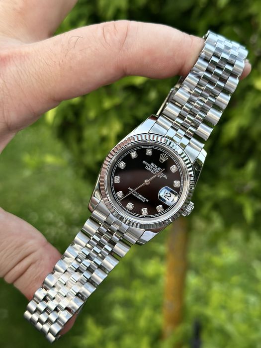 rolex datejust black dial 36,mm femei