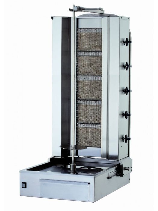 Aparat Shaorma - Kebab cu 5 arzatoare GAZ; Aparat shaorma GAZ