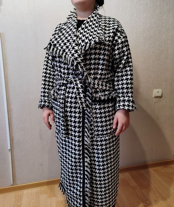 Вязаное пальто 44-46р