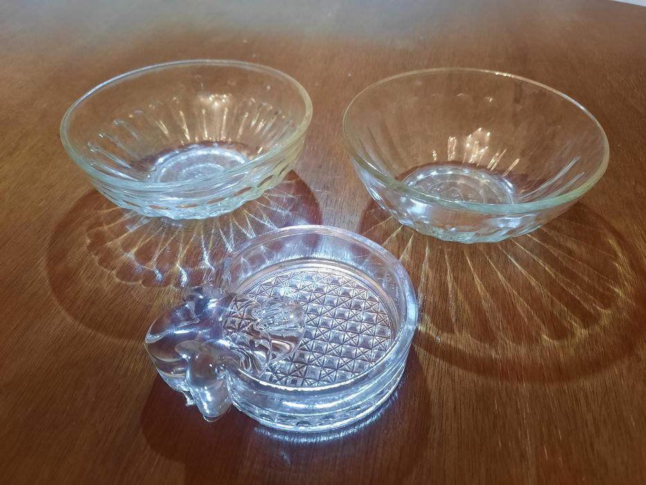 Лафитники хрустальные, розетки.