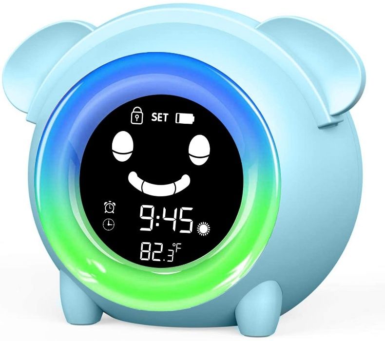 Ceas ptr camera copilului cu lumina color,termometru si alarma