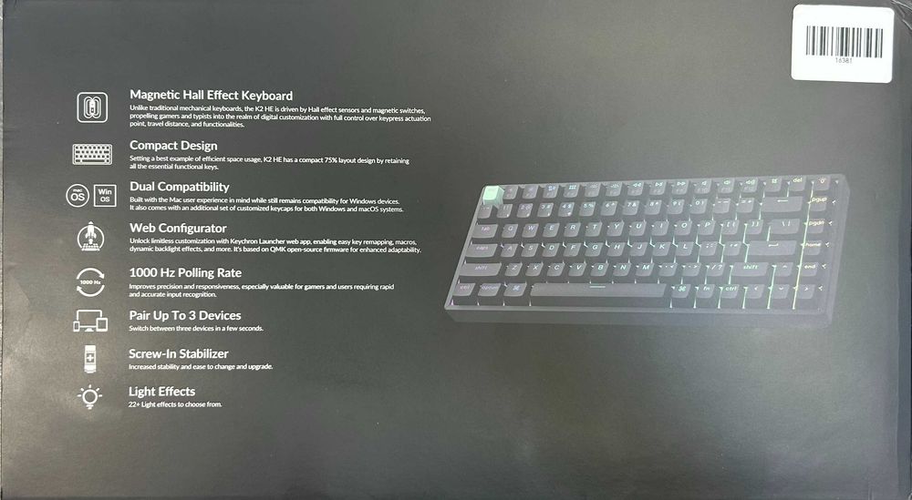 Tastatura mecanica KEYCHRON K2 HE [#16381#]