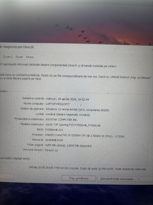 Laptop asus tuf gaming f15