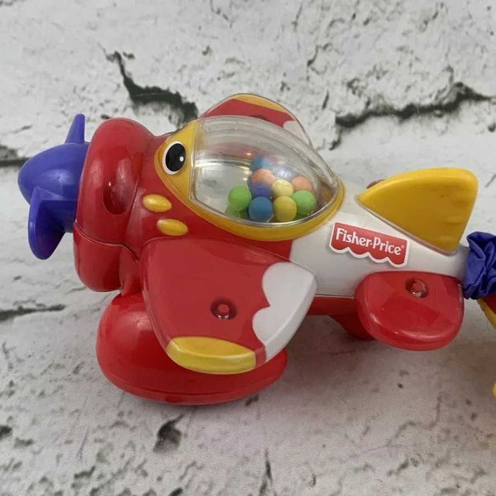 Avion de jucărie, Fisher Price, Plastic, Rollin Tug & Rumble Airplane