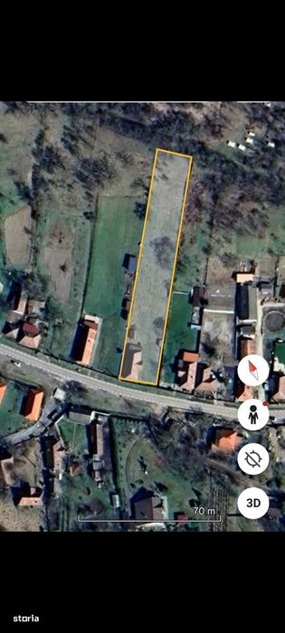 Teren intravilan de vânzare în centrul localității Bozeni – 1700 mp