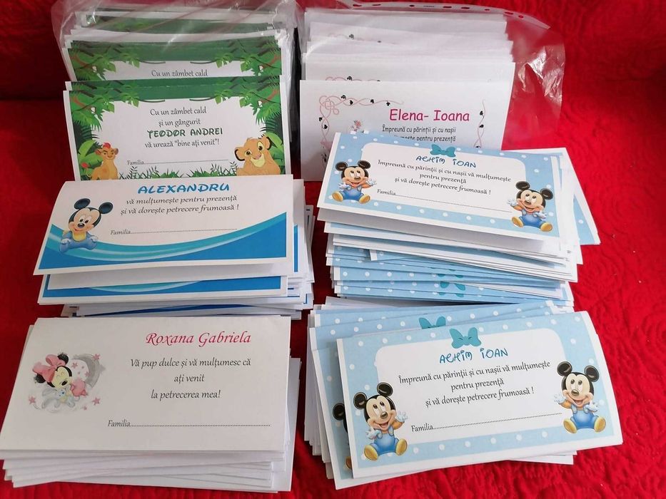 decoratiuni invitatii pahare pentru nuntă și botez