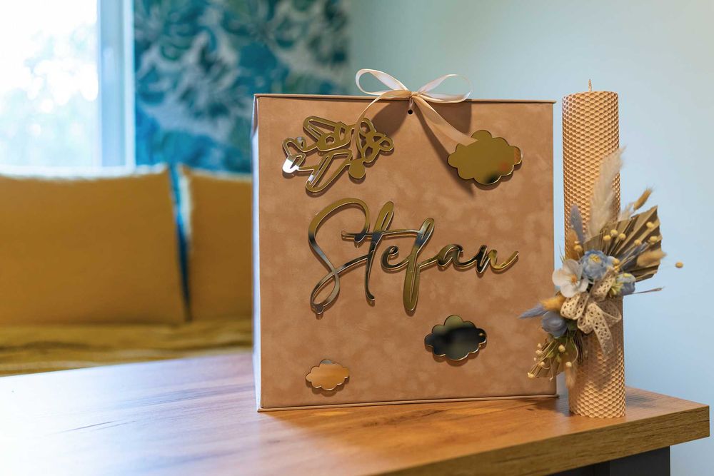 Lot 8 buc * Cutii de dar pentru nunta sau botez, cutii din catifea 35