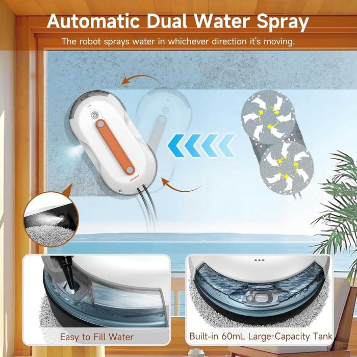 Робот за почистване на прозорци AlfaBot X7Pro,Гаранция