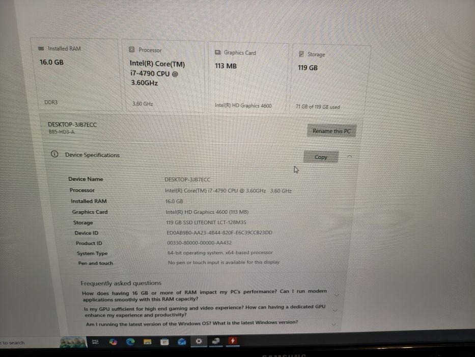 Kit PC socket 1150: Gigabyte B85 + i7 4790