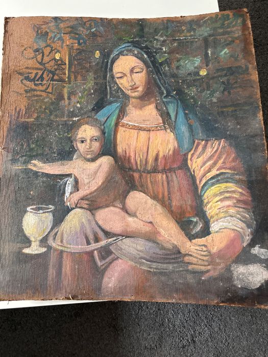 Pictură care reprezintă o scenă religioasă clasica