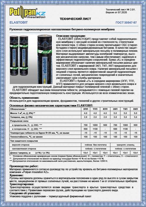 Полизол 4мм фольгаизол Polpan эластобит пластобит ЭКП и ЭПП