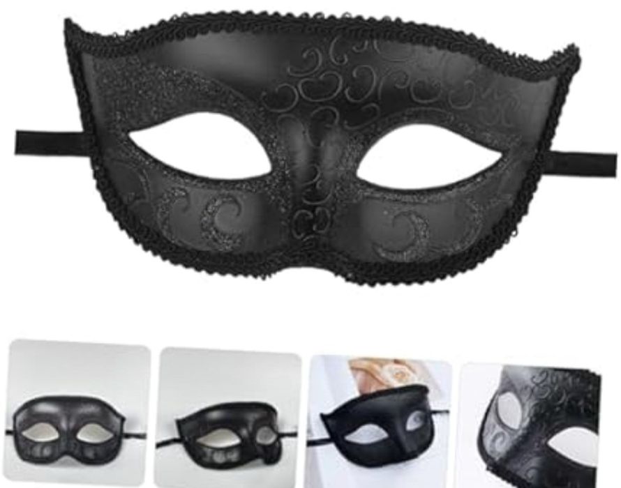 Мужская и женская карнавальная маска,шикарная