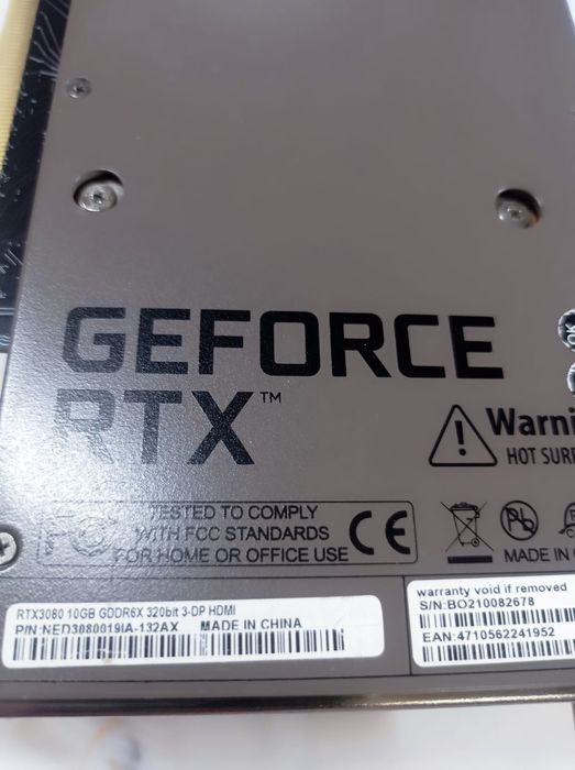 Видеокарта 3080 10гб