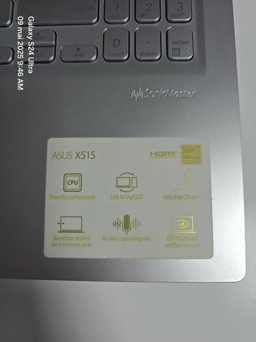 Laptop ASUS Notebook X515EA-BQ950 - 8GB RAM, 256GB SSD