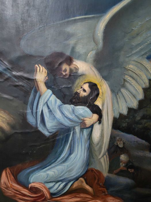 Tablou, Rugaciunea lui Iisus, pictor italian - Carlo Nacci, 1937
