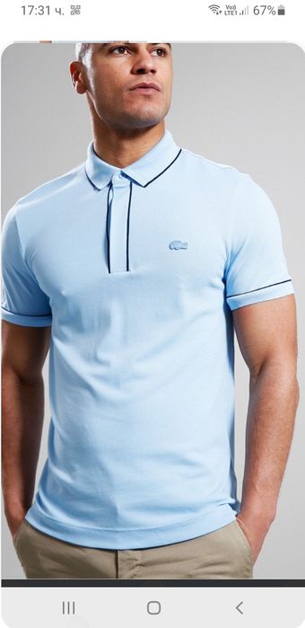 Lacoste Pique Cotton Stretch Regular Fit  3 - S  НОВО ОРИГИНАЛНА Мъжка