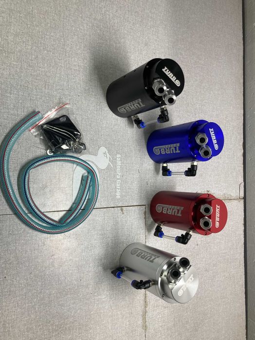 Съд за картерна вентилация 20мм щуцери картерни газове oil catch tank