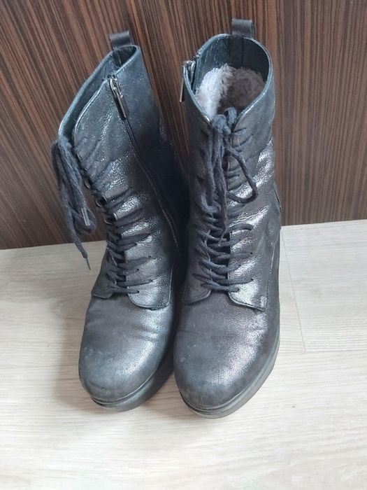 Зимние натуральные ботинки