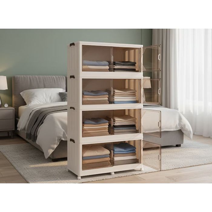 Dulap de depozitare modular si pliabil (două bucăți)