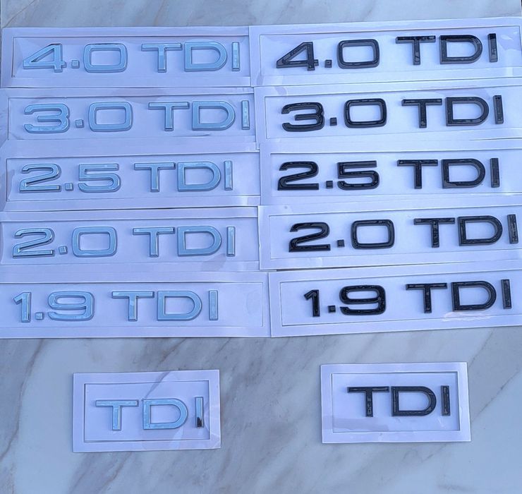 Емблеми за Audi 55,50,45,40,35,30 TDI / Емблема TDI за Ауди / TDI/ ТДИ