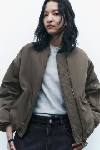 Geaca bomber kaki ZARA