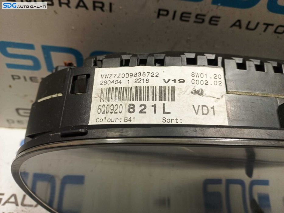 Ceas Ceasuri Cluster Instrumente Bord Volkswagen Polo 9N2 2001 - 2005 Cod 6Q0920821L [L0985] [L0986]