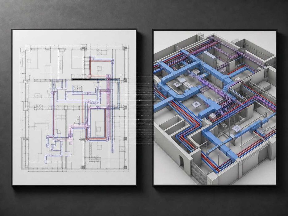 Desenator AutoCAD și Revit MEP – planșe instalații, PDF în DWG