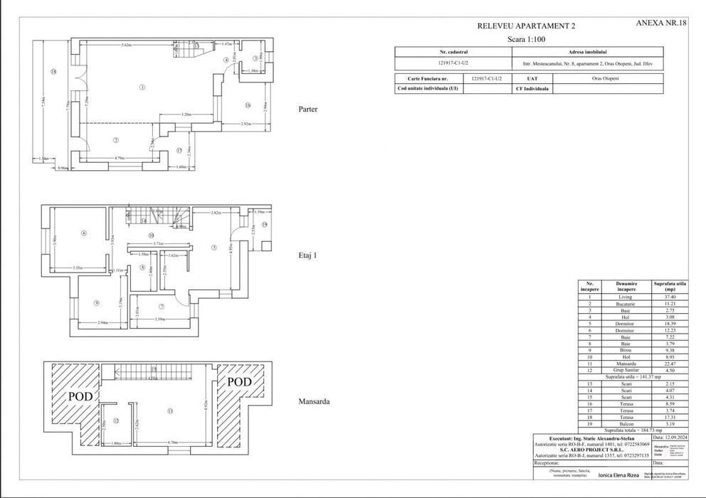 Disponibilitate imediat I  Primarie Otopeni I LUX  I Mutare directa