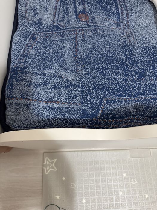 Pat copii 90 x 190 + saltea premium denim pocket