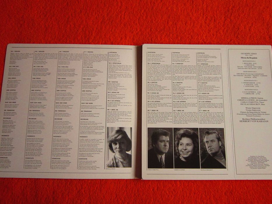 rar Verdi Da Requiem Karajan Messa  -Freni,Ghiaurov vinil 1972